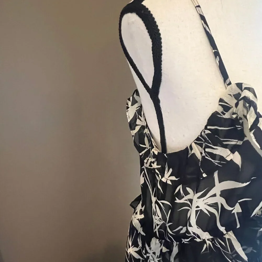 NWT Express Kimonos Sheer Long Line Brown & Tan Top or Cover Up  Size M/L - Picture 4 of 14